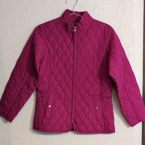 Lands' End Quilted Pink Jacket